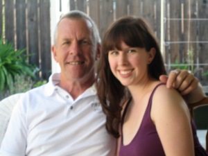 My dad and me. (Hey Dad, we need to take a more updated picture. This is from 2009). 
